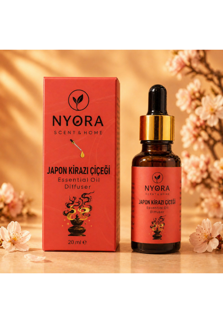 Nyora Japon Kiraz Çiçeği Esansiyel Yağı (Diffuser Oil) 6 lı
